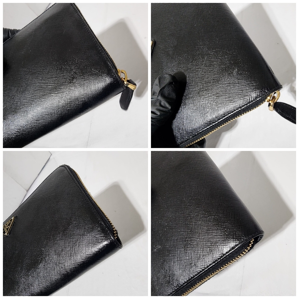 Prada Saffiano Leather Zippy Long Continental Wallet Black - Picture 10 of 13